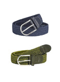 Vtflair MenS & Women Blue Green Cotton Canvas Stretchable Belt Fit On Upto To 36 Inch Waist
