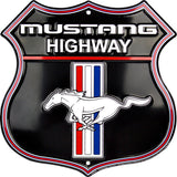 Hangtime Mustang Highway Die Cut 24 inch garage sign