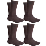 Cotson Organic Cotton And Bamboo MenS Formal Socks Pack Of 4 (Brown)