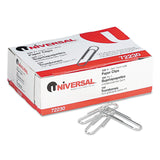 Universal 72230 Nonskid Paper Clips, Wire, No. 1, Silver, 1000/Pack