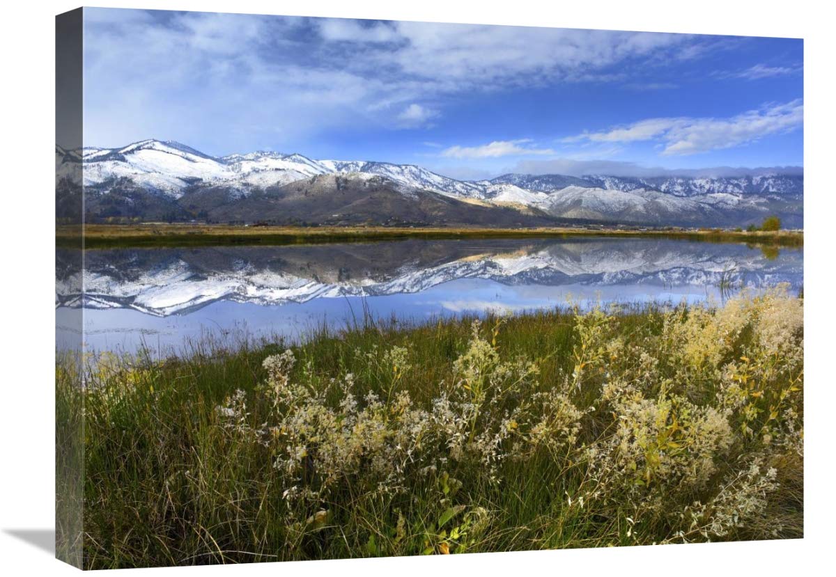 Carson Range Reflected In Washoe Lake, Nevada-Canvas Art-24X18