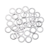 uxcell 100 Pcs Aluminum Flat Washer, 8 x 12 x 1mm Round Seal Gaskets Flat Spacers for Screws Bolts Machinery Repair Accessories,