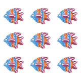 Elecrelive 20Pcs Ceramic Fish Beads Tropical Fish Charms Pink Blue Porcelain Beads for DIY Bracelets Earring Necklace Jewelry
