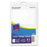 Avery 5147 Printable SelfAdhesive Name Badges, 2 1/3 x 3 3/8, White, 100/Pack