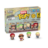 Funko Bitty Pop! One Piece - Monkey D. Luffy, Roronoa Zoro, Axe Hand Morgan, and A Surprise Mystery Mini Figure - 0.9 Inch (2.2 