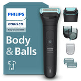 Philips Norelco Body Groomer 5000 Series, Intimate Hair Trimmer & Shaver for Men with Dual 100% Showerproof Full Body Shave & Tr