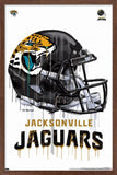 Trends International NFL Jacksonville Jaguars - Drip Helmet 20 Wall Poster, 14.725 x 22.375, Mahogany Framed Version