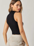 Wedani Women'S Soild Tank Top (Small Black),Black,S,Polyester,Western,