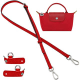 jiesinlov Leather Bag Shoulder Strap Replacement Crossbody Adjustable Conversion Kit Fit for Mini Pouch(NEW-RED)