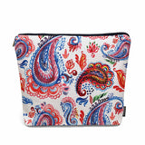 Kalygon Paisley Floral Makeup Organizer Bag Cosmetic Bag For Men Women, Abstract Mexico Tribal Floral Paisley Travel Toiletry Ba