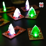 Inovat Foldable Led Pocket Lamp, 10 PCS Christmas Mini Led Credit Card Light Portable Card Pocket Wallet Light Bulb Lamp for Hom