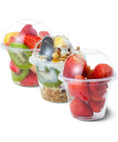 Aatriet 9 oz Clear Plastic Cups with Lids - 25 Sets Dessert Cups with Dome Lid (NO HOLE), Crystal PET Parfait Cups with Lids, Di