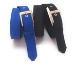 Generic Formal Xxl Extralarge Oversize Womens Black And Royalblue Denim Belts 2 Pcs