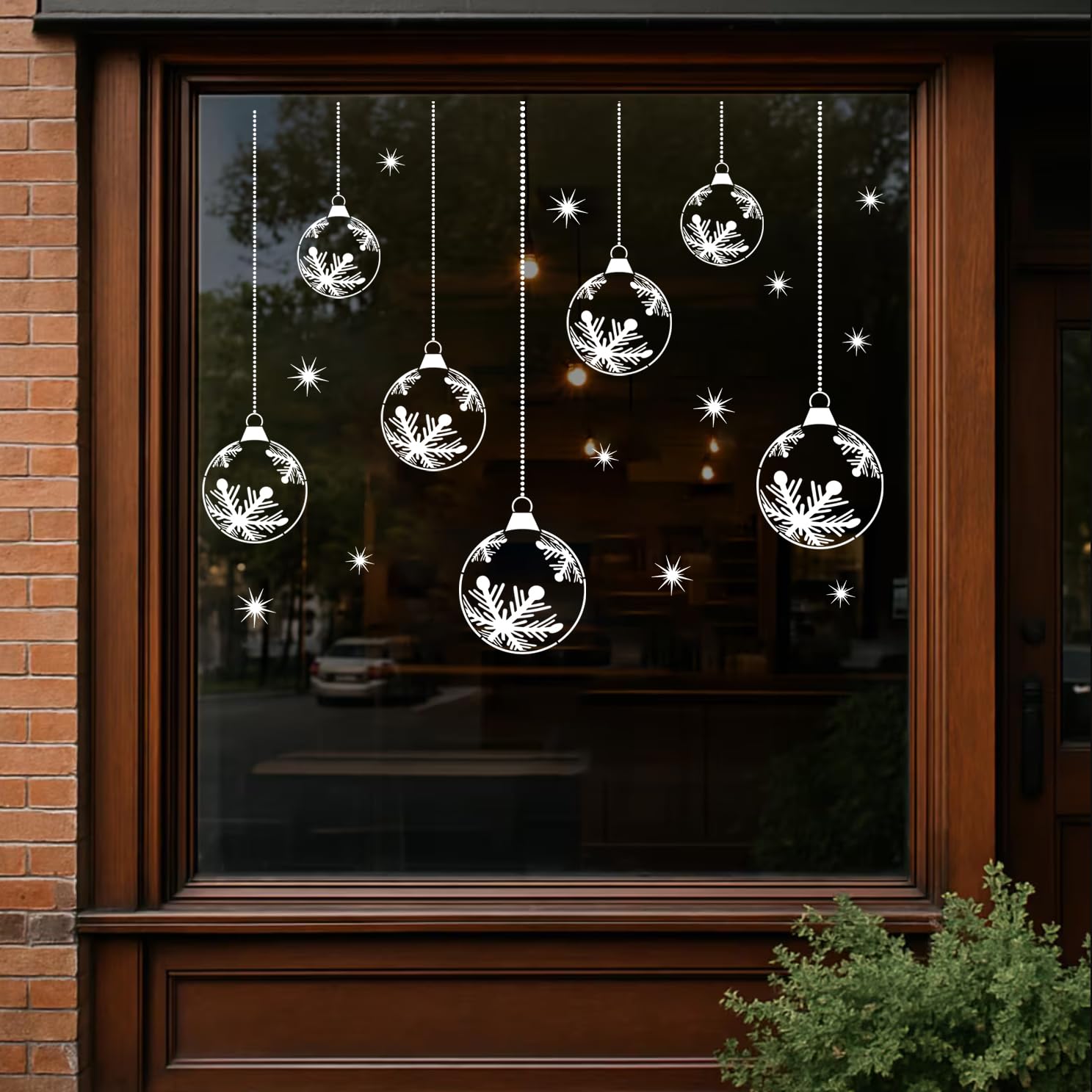 Christmas Stencils for Crafts Reusable Large Christmas Window Stencil Snowflake Bauble Stencils Templates for Window Glass Wall 