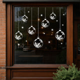 Christmas Stencils for Crafts Reusable Large Christmas Window Stencil Snowflake Bauble Stencils Templates for Window Glass Wall 
