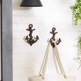Anchor With Rope Wall Hook (Set Of 2)
