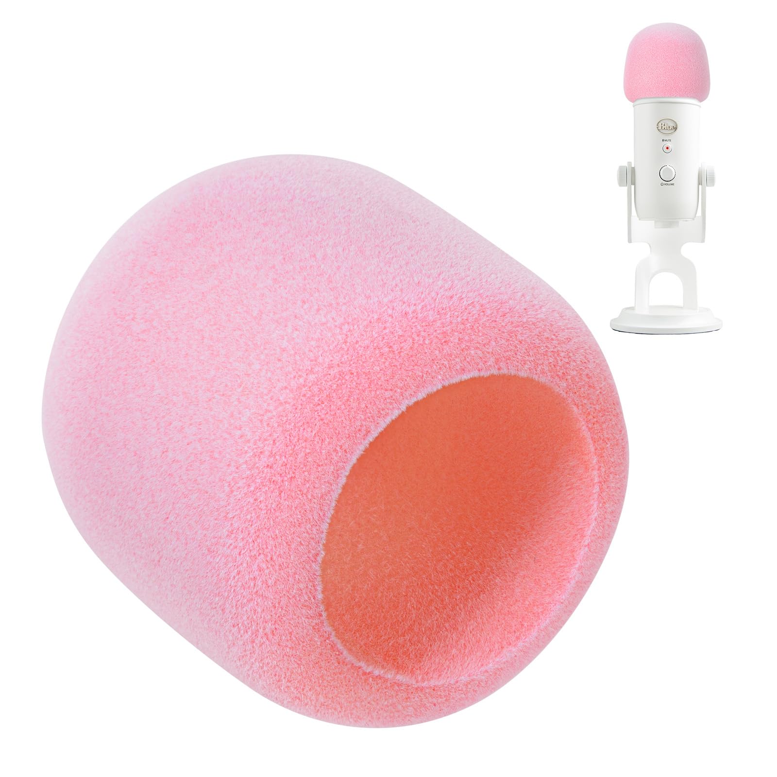 PhantAccy Pop Filter/Windscreen for Blue Yeti and Yeti Pro Microphones, Foam Mic Cover for Filtering Plosives and Hissing Noise