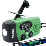 5000mah Alertsync NOAA Weather Emergency Radio with Solar Charging, AM FM Hand Crank Windup Radio SOS Alarm LED Flashlight with 