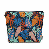 Kalygon Tropical Leaves Cosmetic Travel Bag For Toiletries, Hawaii Palm Tree Leaves Colorful Makeup Bag Toiletry Bags For Women,