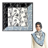 Venzina Head Scarf For Women Stylish Square Women Scarfs Hair Silk Scarf For Women Floral Print FleeceLike Texture Comfy Pillow