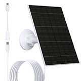 FUTUREZEN Solar Panel for Security Camera, 6W Micro USB & USB-C Solar Charger Compatible with 5V Rechargeable Battery Cameras, I