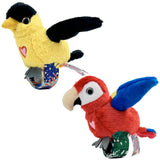 Happy Yappers: Birds 2 Pack - Oriole & Red Parrot - Slap Bracelet Interactive Plush Toy Birds, They Chat-Sing-Mimic Each Other, 