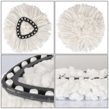 10Pack Spin Mop Replacement Heads, 100% Microfiber Spin Mop Refill for Easy Wring, 360 Degree Spinning Mop Head Replacement Comp
