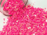 The Design Cart 4 mm Magenta Pink Circular Plastic Sequins Sitara for Embroidery, Embellishing Handbags, Apparels, Art Craft DIY