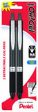 Pentel Oh! Gel Retractable Gel Pen, 0.7mm, Black Ink, 2 Pack (K497BP2A)