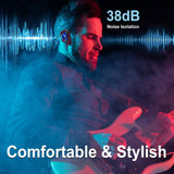 BASN in Ear Monitor Headphones for Musicians Audiophiles Drummers, Bsinger Pro Noise Isolating Earbuds with Dual Driver Dynamic