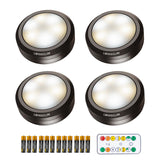LOINSGLIM Puck Lights with Remote Control, Wireless LED Puck Light for Kitchen,Battery Operated Under Cabinet Lights, Under Coun