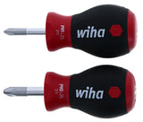 Wiha 31192 Stubby Phillips Screwdriver Set with #1 and #2 by 1Inch with SoftFinish Handle