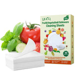 YUCO Fruit and Vegetable Wash Sheets, Easy & Quick Effective Removes Wax,Oil,Dirt,Harmful Chemical Residues from Organic Produce