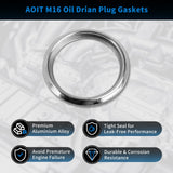 10 Pcs M16 Oil Drain Plug Gaskets Crush Washers Seals Rings Fits for Subaru Outback Legacy Impreza Forester BRZ XV Crosstrek, Re