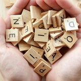 100Pcs Wooden Alphabet Tiles Scrabble Replacement Letters for Board Games, Wedding Frame and Wall Art