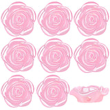 100pcs 15 mm ABS Plastic Rose Flower Beads Lovely Roseflower Shaped Spacer Beads Pink Roses Floral Loose Beads Bulk for DIY Neck