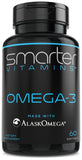 SmarterVitamins Omega 3 Fish Oil, Strawberry Flavor, Burpless, Tasteless, 2000mg, DHA EPA Triple Strength, Made with AlaskOmega