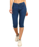 Nifty Women'S Denim Stretchable Slim Fit Capris (Cpri_Pln_Bta_32_Bata_32)