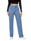 Toplot Straight Leg Jeans For Women (Jeans-Denim-5156-Light Wash-28),Light Wash,28,B0DFGW5YVF