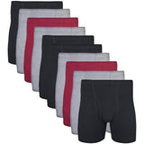 Gildan Mens Underwear Covered Waistband Boxer Briefs, Multipack, Black/Garnet/Graphite (10Pack), XLarge