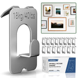 Claw Picture Hangers for Drywall - 15 Pcs Heavy Duty Claw Hooks Support Up to 40 lbs, No Damage Tool-Free Drywall Hooks for Hang