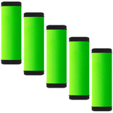 Hibate Comfort Neoprene Luggage Handle Wraps Grip Fluorescent Green, Pack Of 5