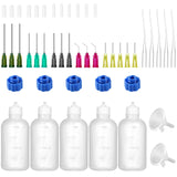Ehoycq 100ml Glue Precision Tip Applicator Bottle,Needle Tip Squeeze Bottle with 14ga 16ga 18ga 20ga 25ga Blunt Needle Oiler and