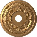 Ekena Millwork CMP19BABGL Baltimore Thermoformed PVC Ceiling Medallion (Fits Canopies up to 7 3/4), 19OD x 3 1/2ID x 1P, Bright 