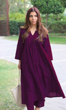 Gosriki Women'S Rayon Viscose Solid A-Line Kurta With Pant (Anvi Wine-Gs_S_Wine_Small),Wine,,B0FFH9Z31X