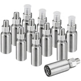 Racewill 12 Pack 1/8 NPTF Hydraulic Hose Fittings, 1/4 I.D. Hose x 1/8 NPTF Male with Protection Cover Hydraulic Hose End Crimp 