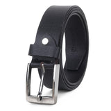 Sunshopping MenS Formal Genuine Leather Black Pin Buckle Adjustable Belt (Jafa71Bl) (30, Black)