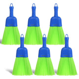 Afcabakila 6 Pcs Soft Bristle Broom, Poly Fiber Whisk Broom with Hang Hole, Handheld Brush for Indoor Outdoor Cleaning, Car, Por