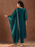 Libas Women'S Glass Tissue Kurta Set (49337 Teal 2Xl