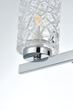 Living District Cassie 2-Light Metal Bath Sconce In Black And Clear